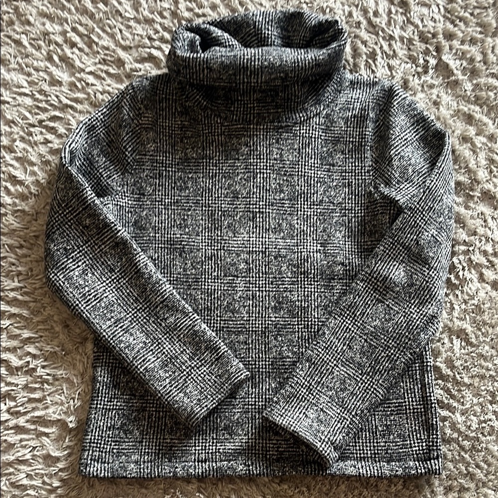 J. Crew Mercantile | Black & White Turtleneck Sweater, M